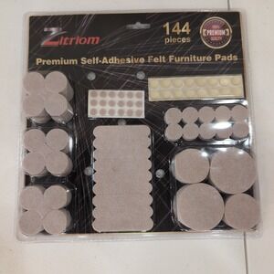 144 Pcs Premium Self-Adhesive Felt Furniture Pads Scratch Protector Home